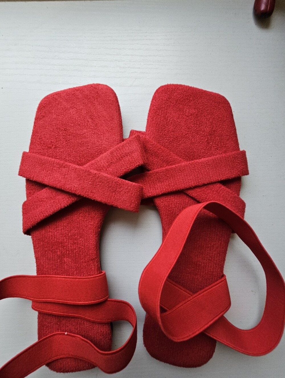 Girls Red Strappy Sandals
